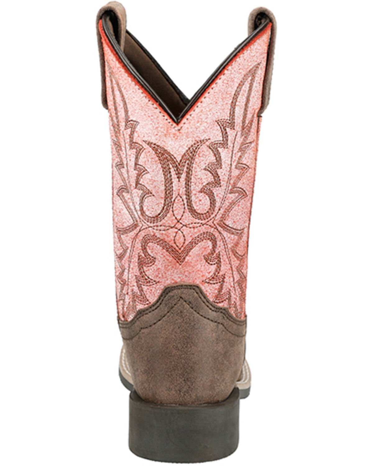 Image #5 - Smoky Mountain Girls' Rustic Rider Western Boots - Broad Square Toe, Brown, hi-res