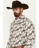 Image #2 - RANK 45® Men's Geo Print Long Sleeve Button-Down Western Shirt, Black, hi-res