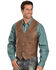 Scully Men's Western Lamb Vest, Brown, hi-res
