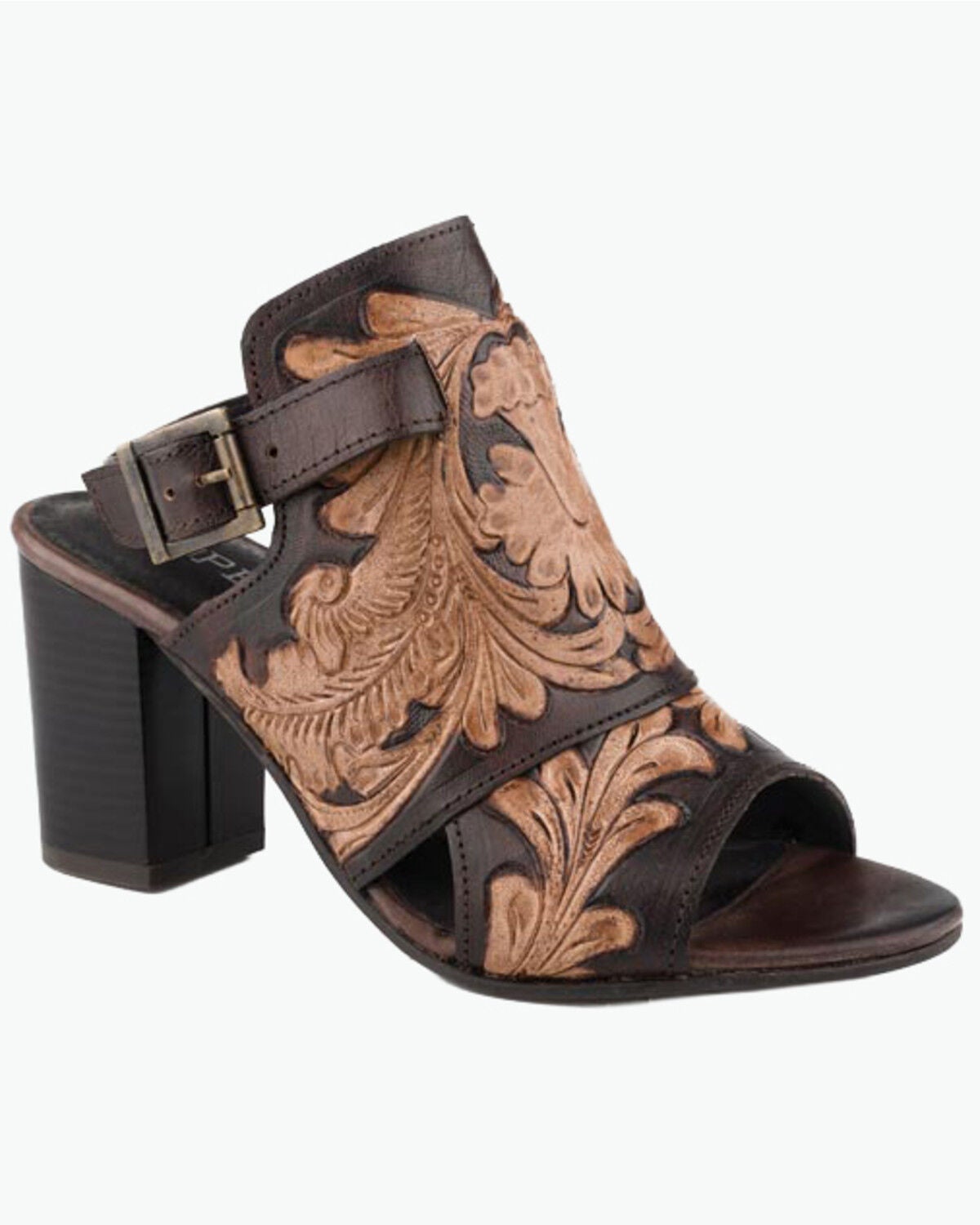 Image #1 - Roper Women's Mika Backstrap Sandals, Brown, hi-res