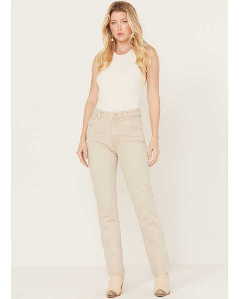 Image #1 - Rolla's Women's High Rise Ankle Straight Jeans, Off White, hi-res