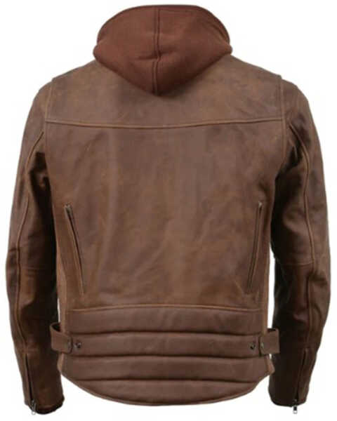 Image #2 - Milwaukee Leather Men's Scoundrel Vintage Crazy Horse Leather Jacket  - 5X, Brown, hi-res