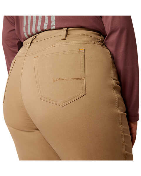 Image #4 - Ariat Women's Rebar PR Made Tough Straight Pants - Plus , Khaki, hi-res