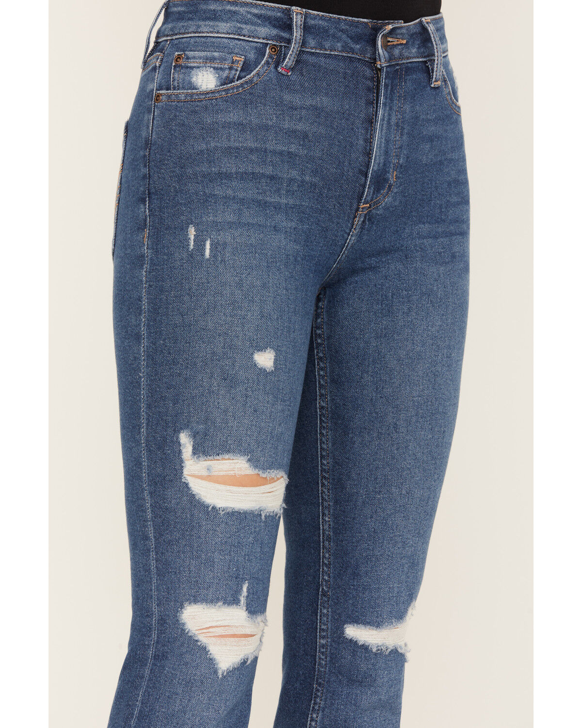 Image #2 - Idyllwind Women's Navaho Dark Wash High Risin' Distressed Bootcut Jeans, Dark Wash, hi-res
