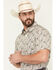 Image #2 - Cody James Men's Mustang Mode Paisley Print Short Sleeve Button-Down Stretch Western Shirt, Cream, hi-res