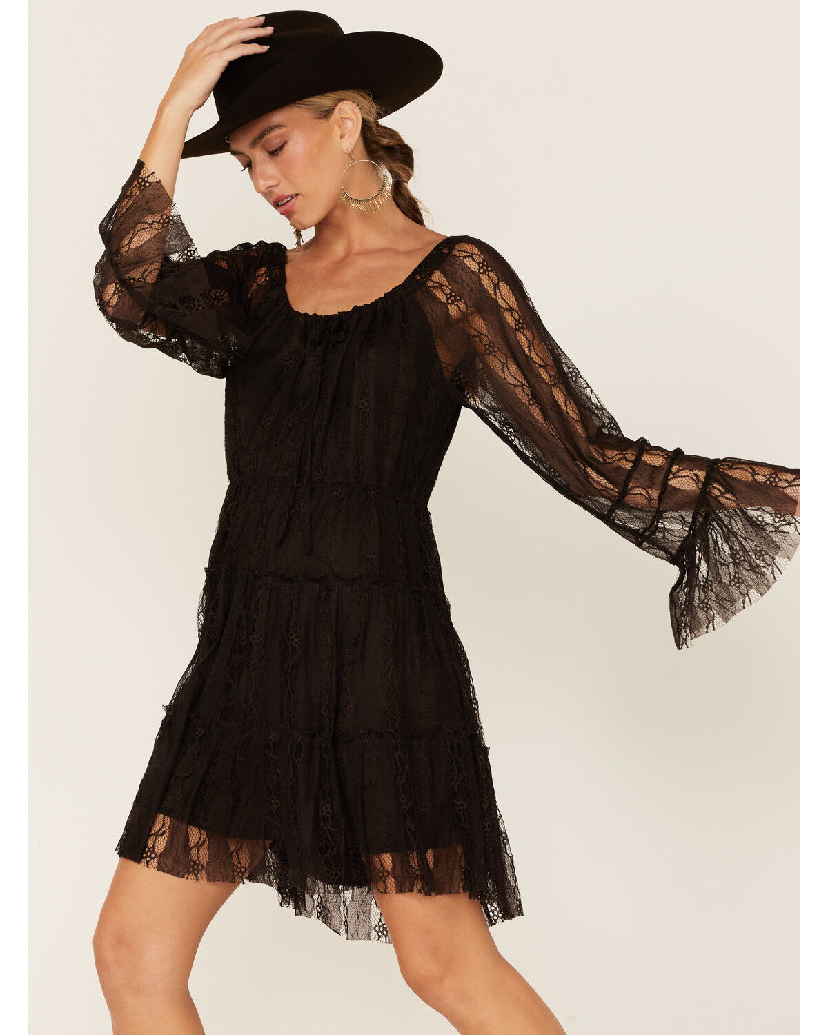 black lace country dress