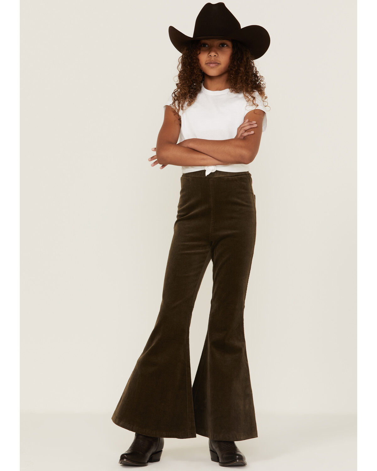 Image #1 - Chrysanthemum Little Girls' Pull On Flare Pants, , hi-res