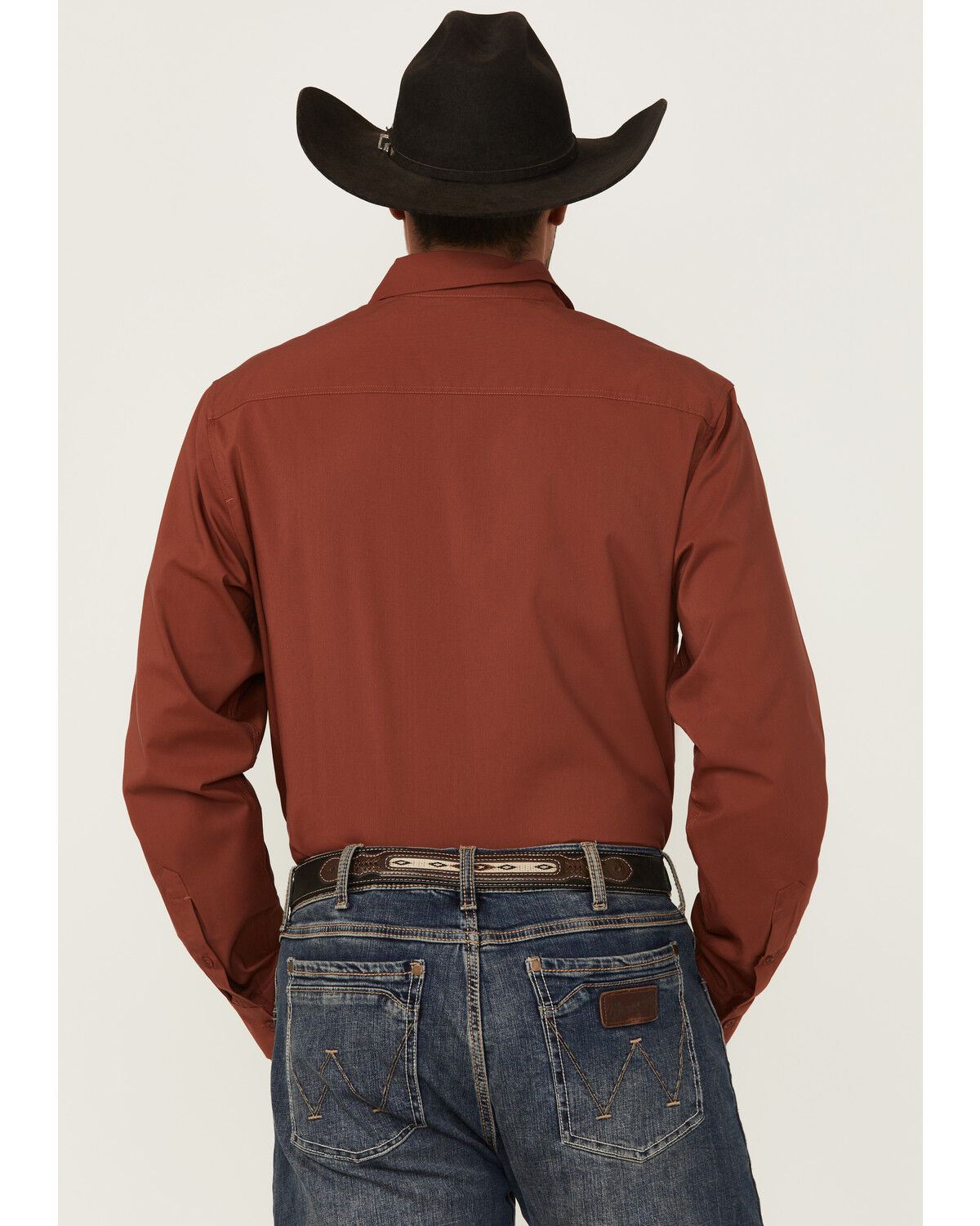 Image #4 - Kimes Ranch Men's Linville Solid Long Sleeve Button-Down Stretch Western Shirt, Red, hi-res