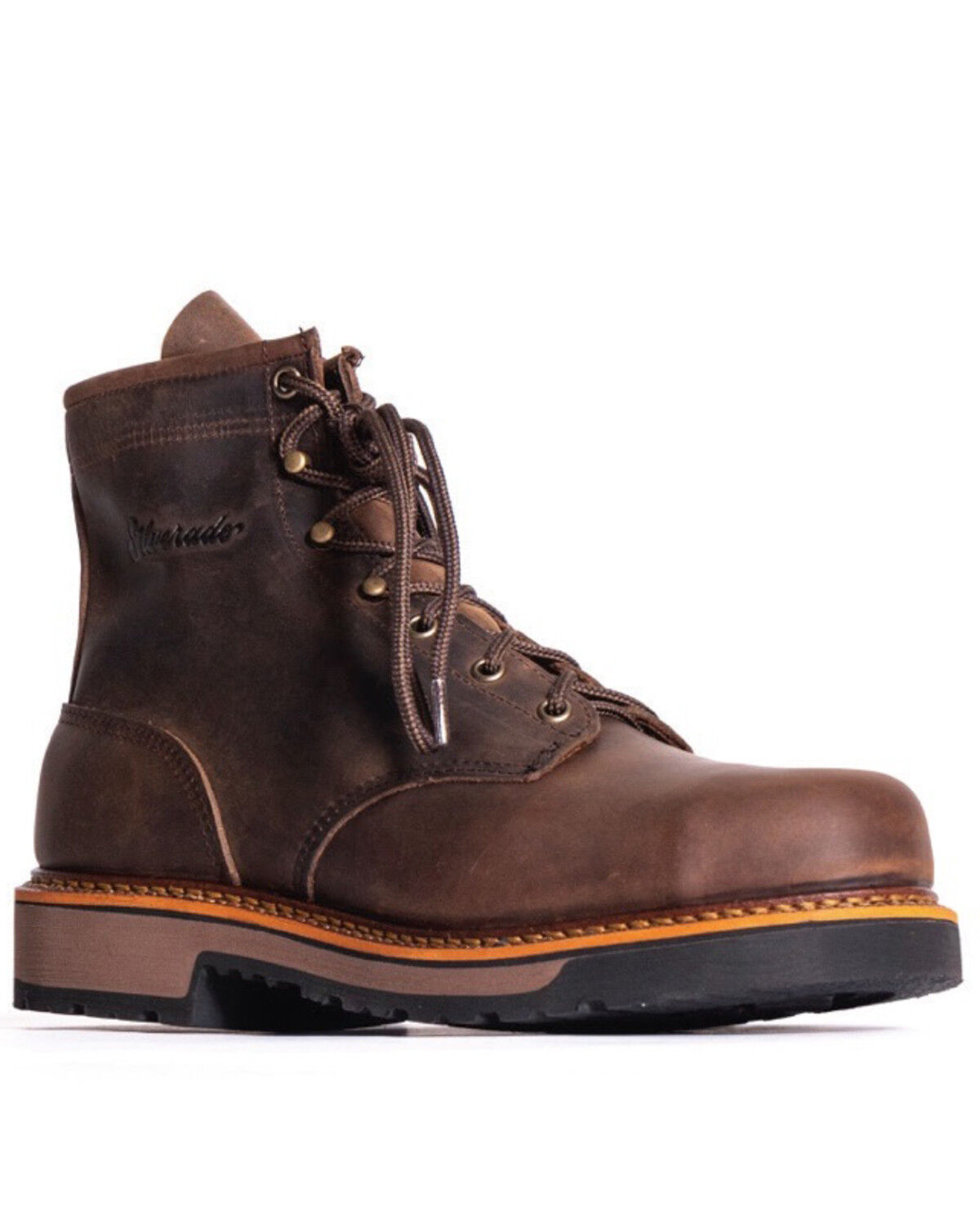 Image #1 - Silverado Men's 6" Work Boots - Soft Toe, Brown, hi-res