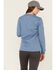 Image #4 - Ariat Women's FR Stretch Logo Long Sleeve Work Tee, Blue, hi-res
