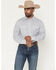 Image #1 - Wrangler 20X Men's Geo Print Long Sleeve Snap Stretch Western Shirt, White, hi-res