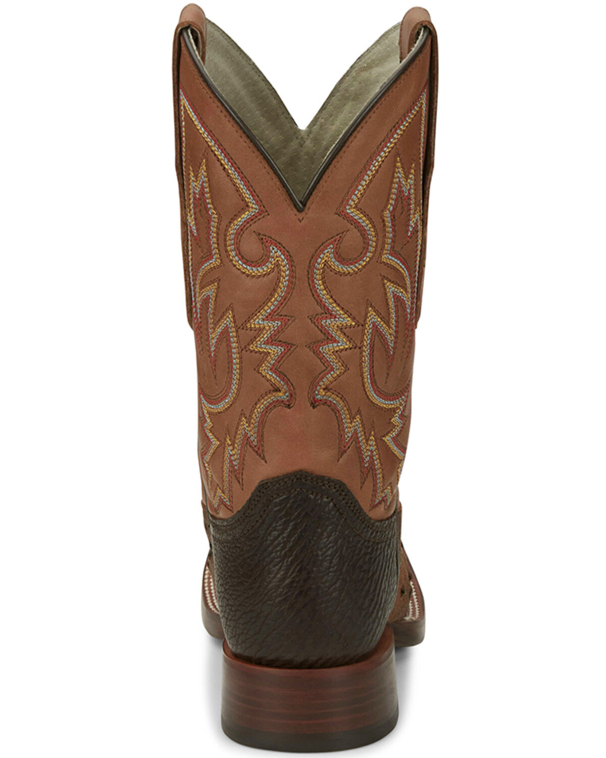 Image #5 - Justin Men's King Exotic Ostrich Western Boots - Broad Square Toe, Cognac, hi-res