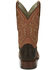 Image #5 - Justin Men's King Exotic Ostrich Western Boots - Broad Square Toe, Cognac, hi-res