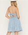 Image #4 - A.T.A.P. Women's Crochet Embroidered Sleeveless Mini Dress, Blue, hi-res
