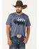 Image #1 - Brothers and Sons Men's Bison Short Sleeve Graphic T-Shirt, Blue, hi-res