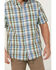 Image #3 - Resistol Men's Hampton Plaid Print Short Sleeve Button Down Western Shirt, Light Green, hi-res