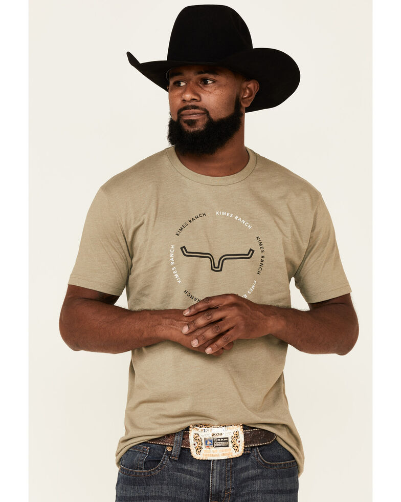 Kimes Ranch Olive Circular Repeat Logo Short Sleeve T-Shirt , Olive, hi-res
