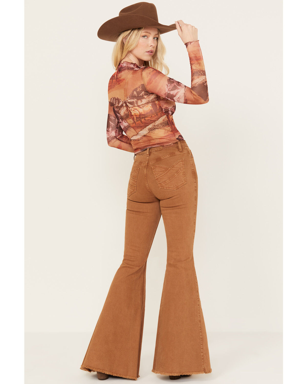 Image #3 - Shyanne Women's High Rise Super Flare Stretch Jeans, , hi-res