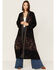 Image #1 - Shyanne Women's Patchwork Duster Kimono, Black, hi-res