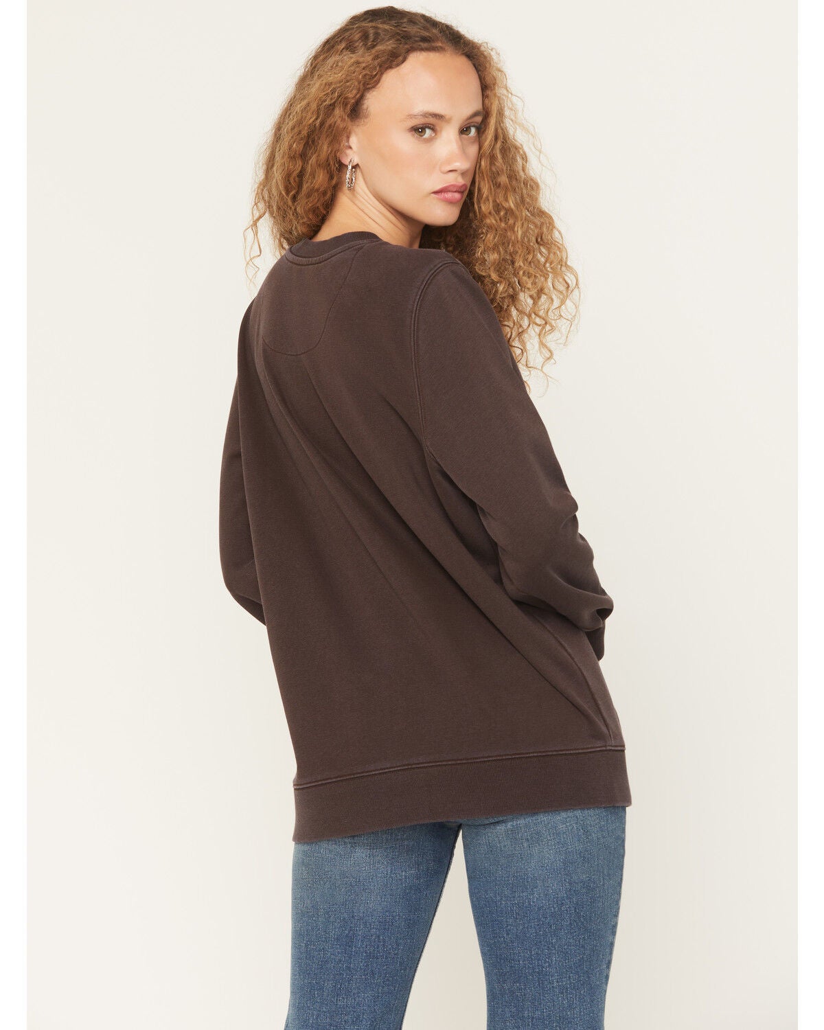 Image #4 - Wrangler Women's Cactus Graphic Crew Neck Sweatshirt, Black, hi-res