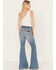 Image #3 - Wrangler Retro Women's Medium Wash High Rise Helen Flare Jeans, Blue, hi-res