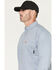 Image #2 - Ariat Men's FR Mantle Geo Print Long Sleeve Button-Down Work Shirt, Blue, hi-res