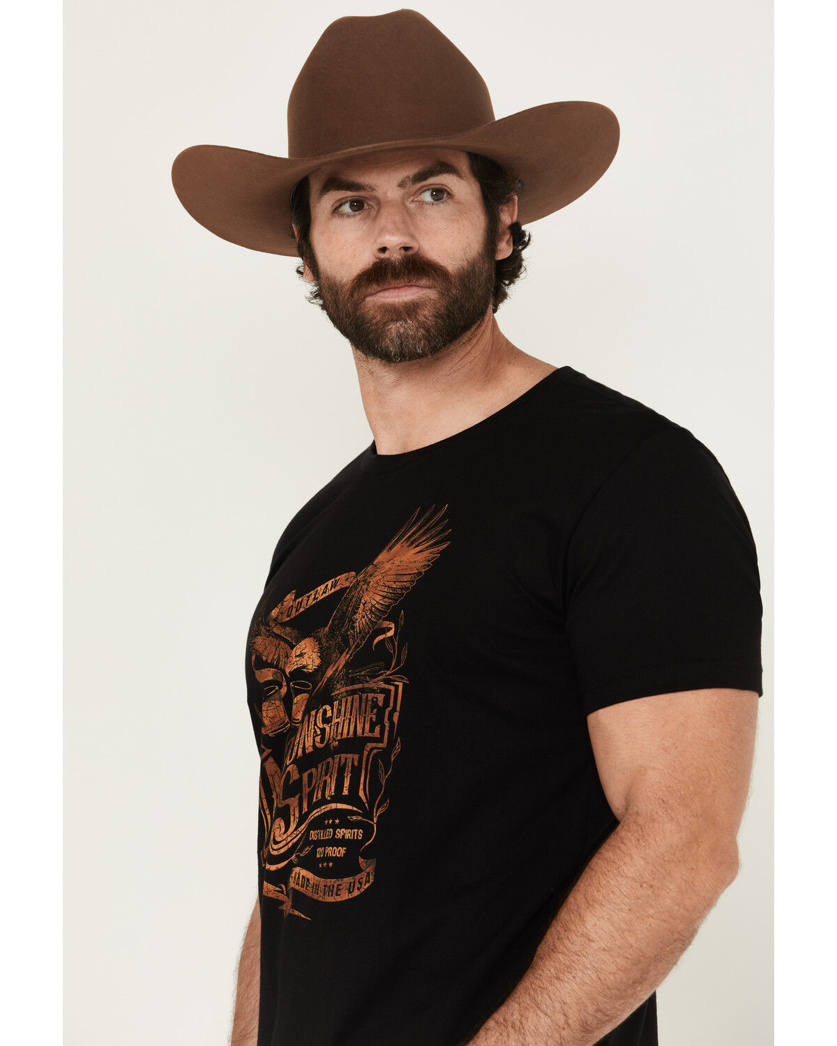 Image #2 - Moonshine Spirit Men's Country Soul Eagle Short Sleeve Graphic T-Shirt, Black, hi-res
