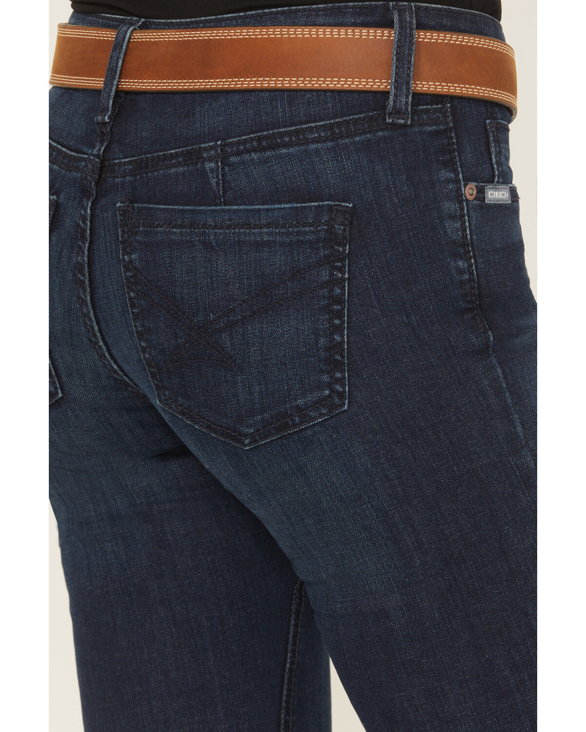 Image #4 - Cinch Women's Lynden Dark Wash Trouser Slim Fit Stretch Denim Jeans, Indigo, hi-res
