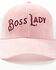 Image #1 - Idyllwind Women's Boss Lady Velvet Mesh Back Ball Cap, Pink, hi-res
