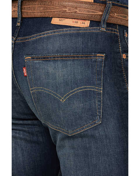 Image #4 - Levi's Men's 527™ Dark Wash Slim Stretch Bootcut Jeans, Dark Wash, hi-res