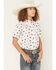 Image #2 - Ariat Boys' Geo Short Sleeve Button-Down Western Shirt, Tan, hi-res