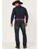 Rock & Roll Denim Men's Hooey Dark Wash Double Barrel Reflex Stackable Bootcut Jeans , Dark Wash, hi-res