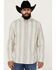 Image #1 - Cody James Men's Sunrise Stripe Long Sleeve Button-Down Stretch Western Shirt , Ivory, hi-res
