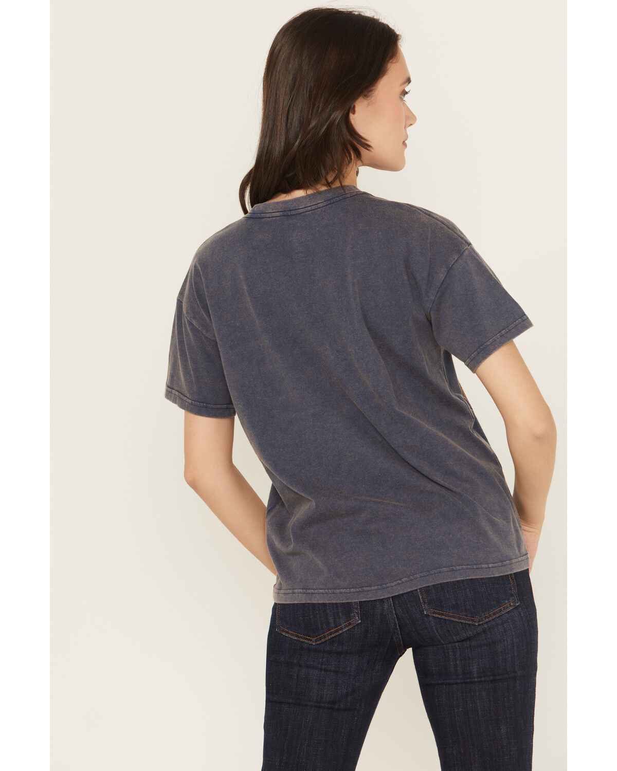 Image #4 - Cleo + Wolf Women's Elliot Record Short Sleeve Boyfriend Graphic Tee, Navy, hi-res