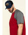 Image #5 - Hawx Men's Red Midland Short Sleeve Baseball Work T-Shirt - Tall, Red, hi-res
