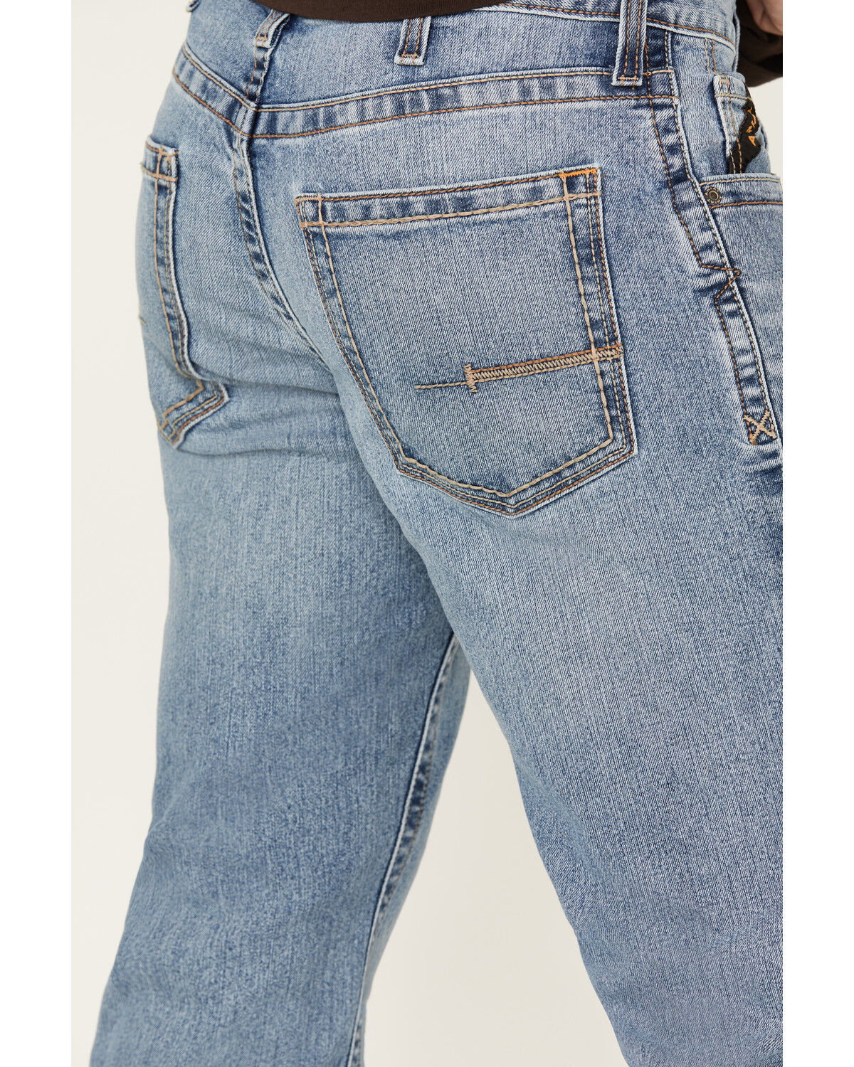 Image #4 - Ariat Men's Rebar M5 DuraStretch Edge Medium Wash Straight Stretch Denim Jeans, Indigo, hi-res