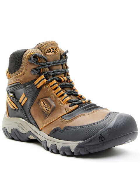 Keen Men's Ridge Flex Waterproof Hiking Boots - Soft Toe, Brown, hi-res