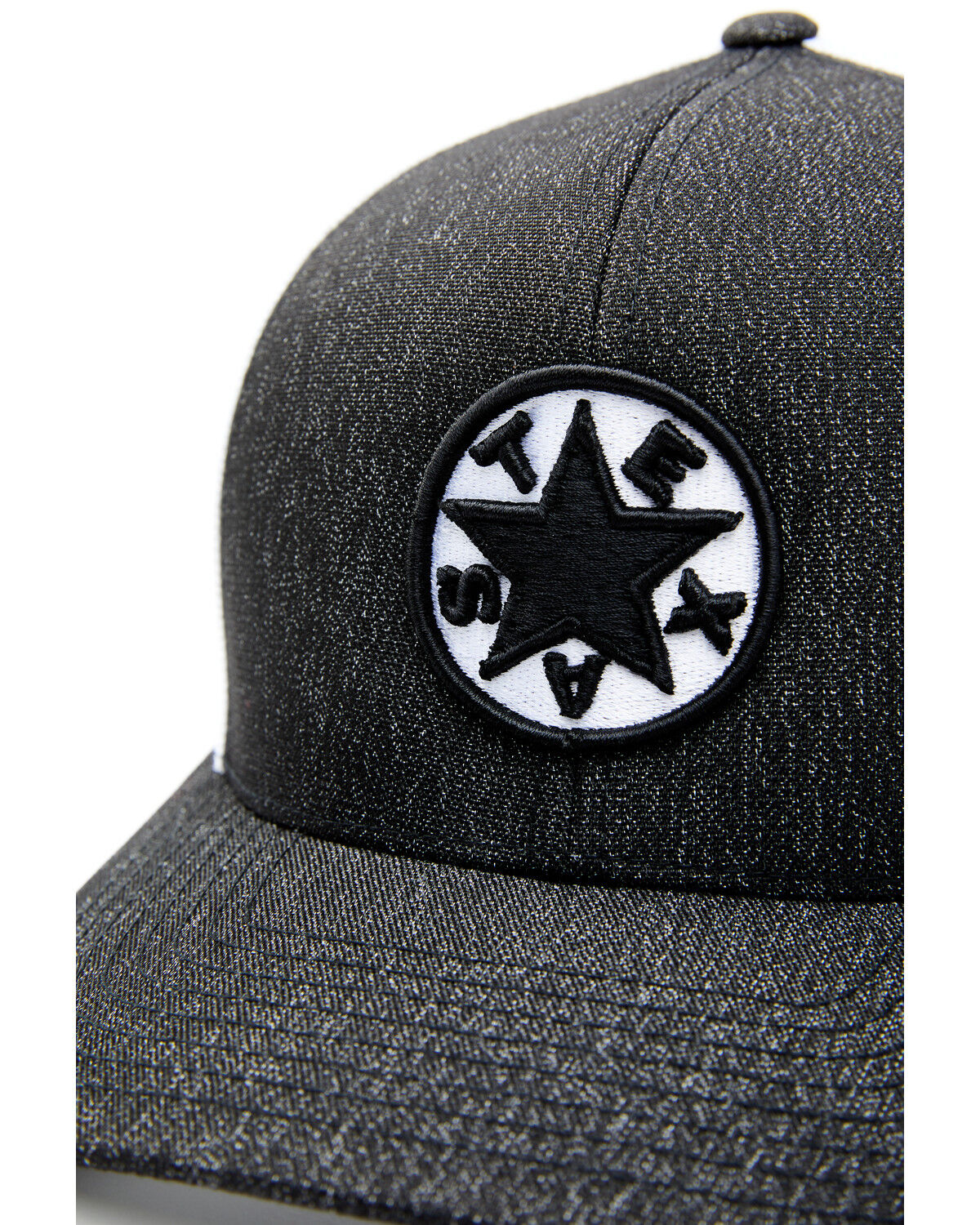 Image #2 - Oil Field Hats Men's Heather Texas Star Patch Mesh-Back Ball Cap, Black, hi-res