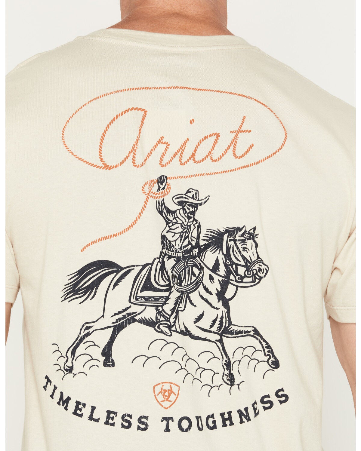 Image #4 - Ariat Men's Ropers Delight Short Sleeve Graphic T-Shirt, Natural, hi-res