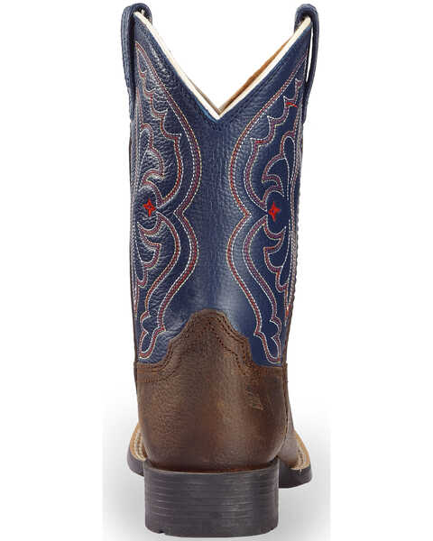 Image #7 - Ariat Boys' Royal Blue Quickdraw Western Boots - Square Toe, Brown, hi-res