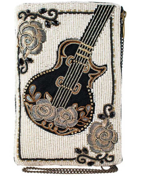 Mary Frances Women's Guitar Player Crossbody Phone Bag , Cream, hi-res