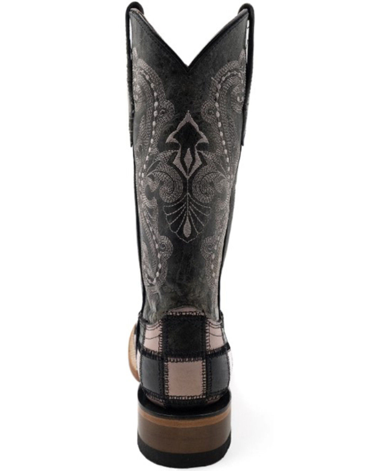 Image #5 - Ferrini Women's Patchwork Western Boots - Broad Square Toe, Pink/black, hi-res