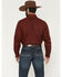 Image #4 - Cinch Men's Polka Dot Print Long Sleeve Button-Down Stretch Western Shirt, Burgundy, hi-res