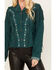 Shyanne Women's Suede Fringe Jacket, Deep Teal, hi-res