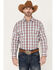 Wrangler Men's Plaid Long Sleeve Pearl Snap Western Shirt, Red, hi-res