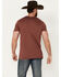 Image #4 - Cinch Men's Logo Short Sleeve T-Shirt, Burgundy, hi-res