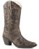Image #1 - Roper Women's Brown Alisa Metallic Inlay Boots - Snip Toe, Brown, hi-res
