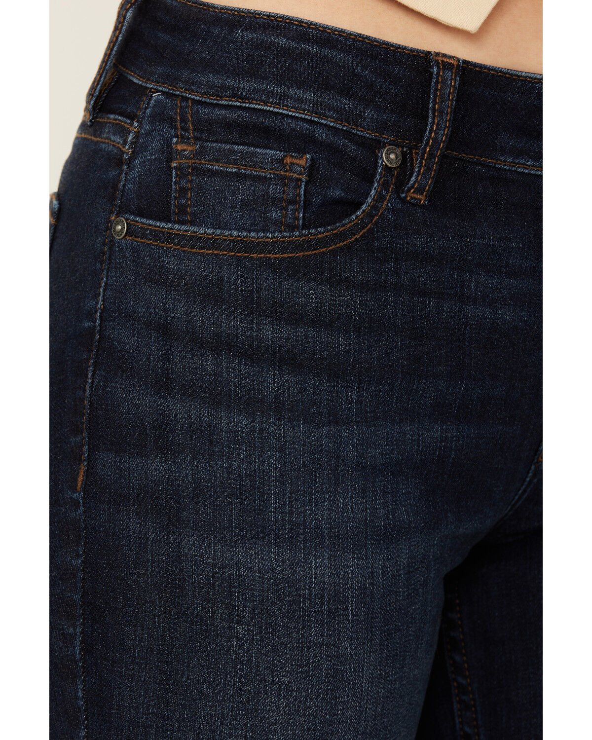 Image #2 - Shyanne Women's Luna High Rise Flare Stretch Denim Jeans, Dark Wash, hi-res