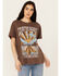 Image #1 - Cleo + Wolf Women's Country Roads Short Sleeve Graphic Tee , Brown, hi-res