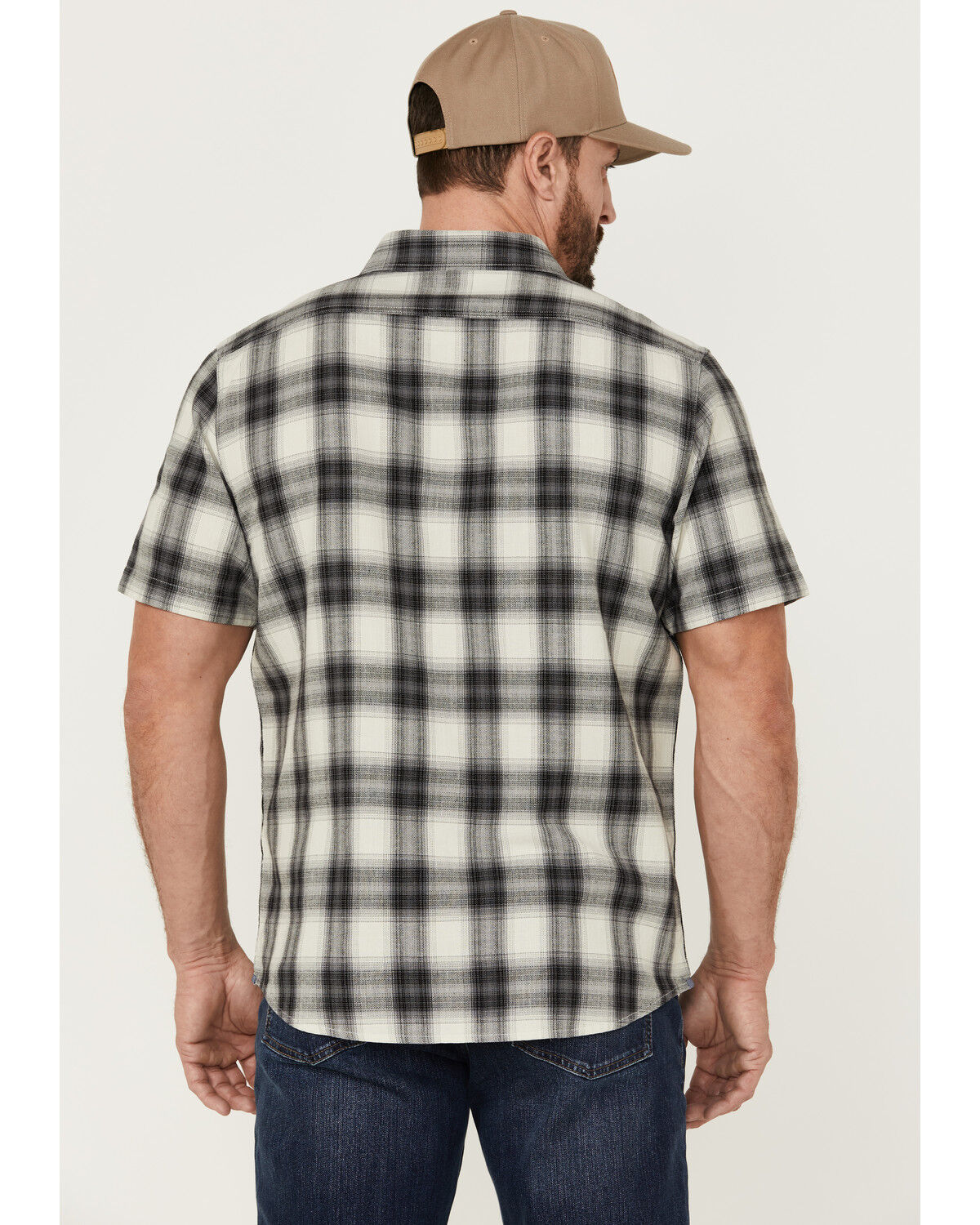 Image #4 - Flag & Anthem Men's Desert Son Gallatin Vintage Plaid Short Sleeve Snap Western Shirt, , hi-res